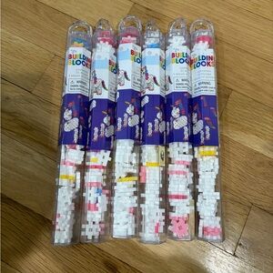 LOT OF 6 Target Bullseye Mini Hashtag Building Blocks NEW Unicorn